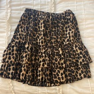 Cheetah skirt with tie waist